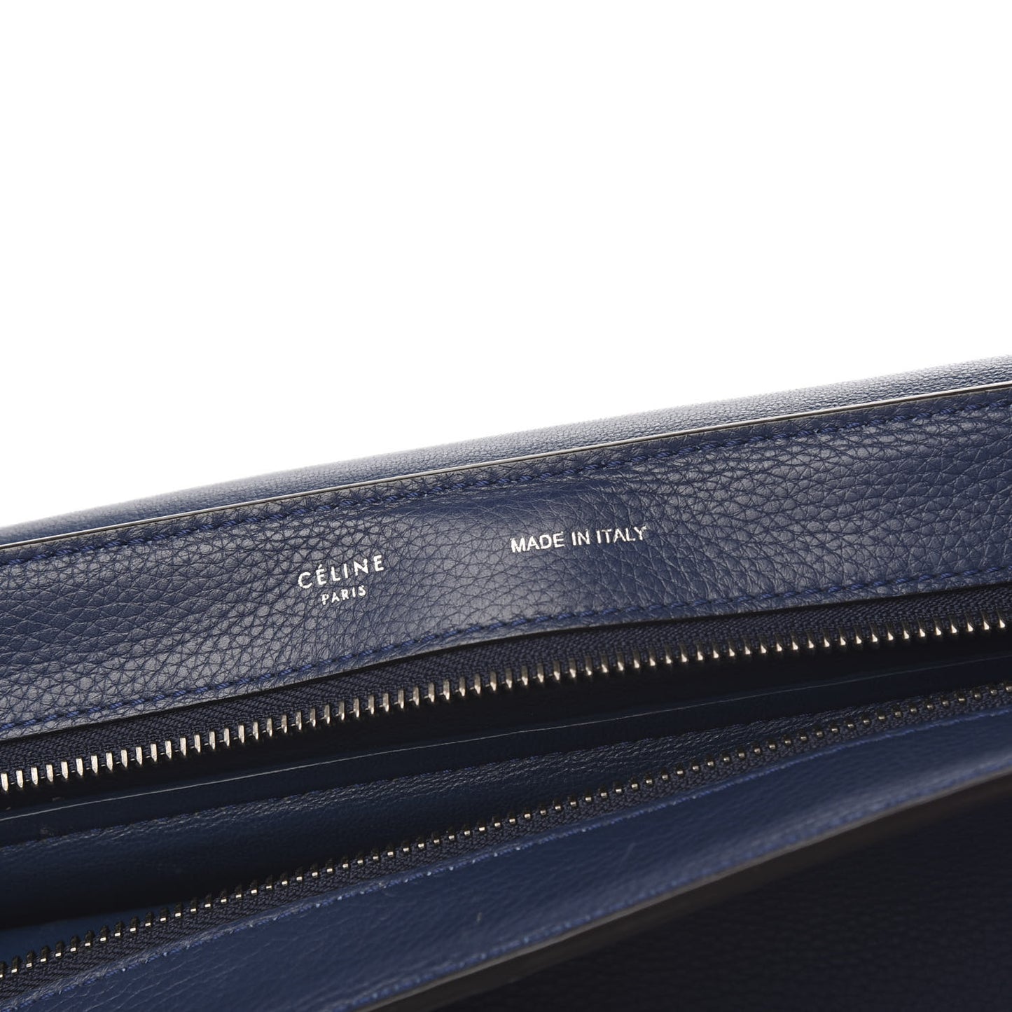 Drummed Calfskin Suede Large Trapeze Navy