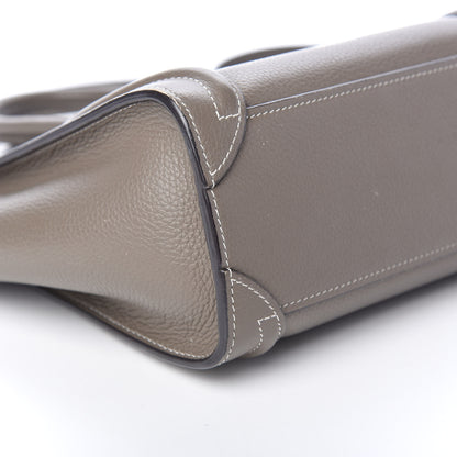 Celine Drummed Calfskin Nano Luggage Souris 8 of 9