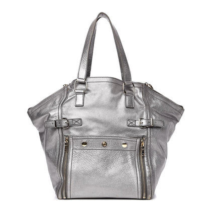 Saint Laurent Calfskin Small Downtown Silver 1 of 16