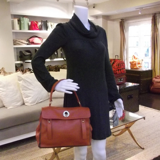 Saint Laurent Leather Muse Two Orange 2 of 9