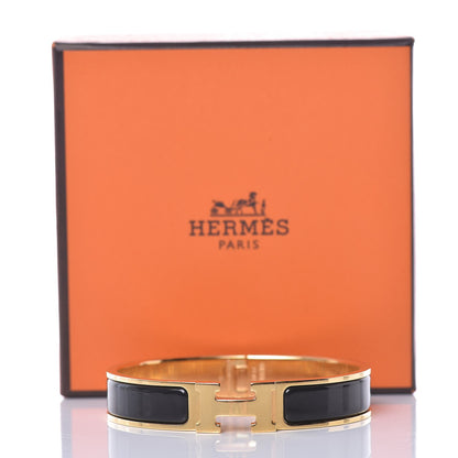 Hermes Enamel Narrow Clic Clac H Bracelet GM Black 6 of 6
