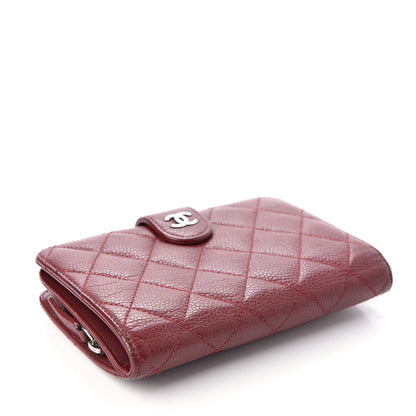 Chanel Caviar Quilted Zipped Pocket Wallet Red 4 of 8