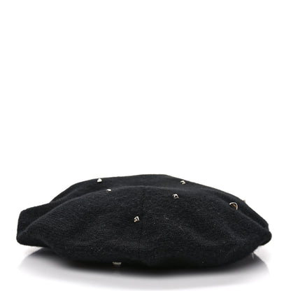Hermes Cashmere Medor Studded Darling Beret M Black 3 of 7