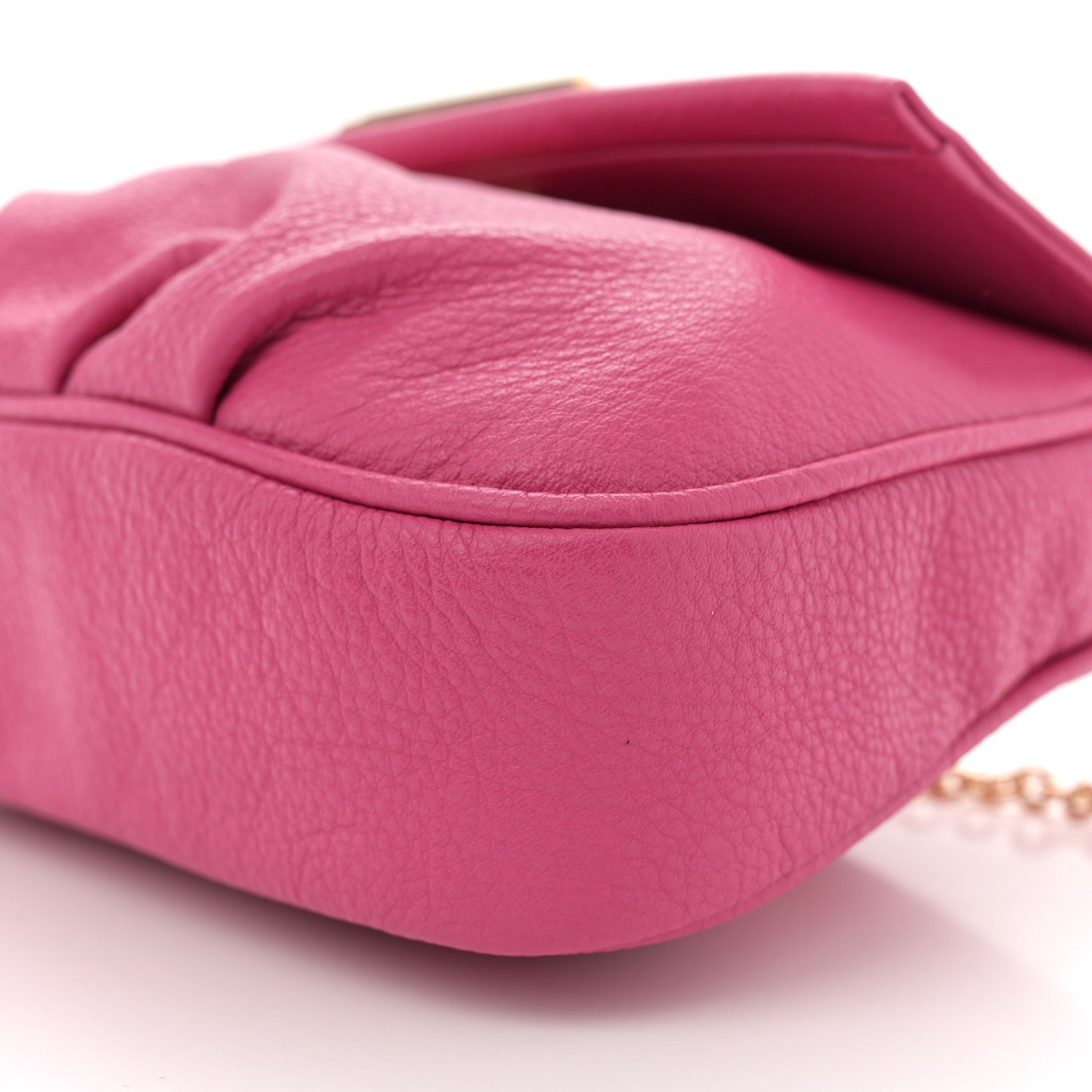 Fendi Vitello Flamingo Fendista Pouchette Crossbody Lampone 10 of 11