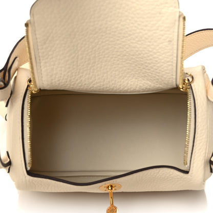 Hermes Taurillon Clemence Mini Lindy 20 Nata 5 of 9