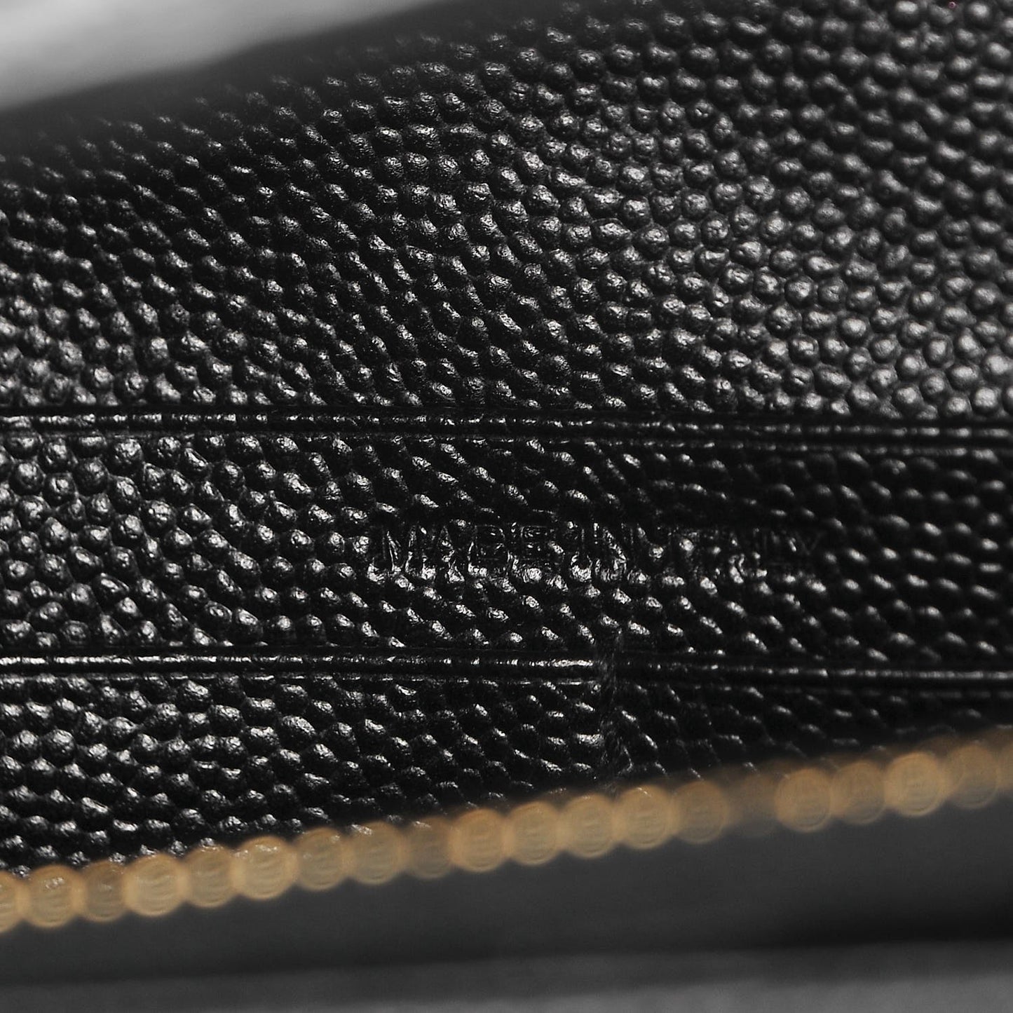 Grain De Poudre Matelasse Chevron Monogram Chain Wallet Black