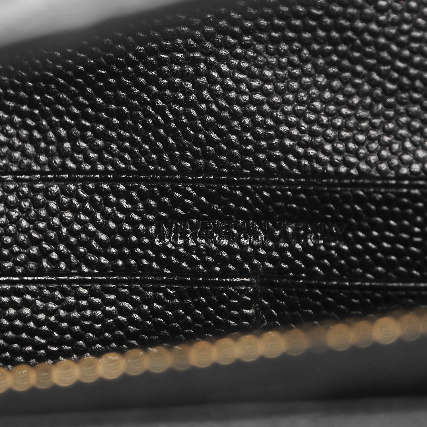 Saint Laurent Grain De Poudre Matelasse Chevron Monogram Chain Wallet Black 7 of 9