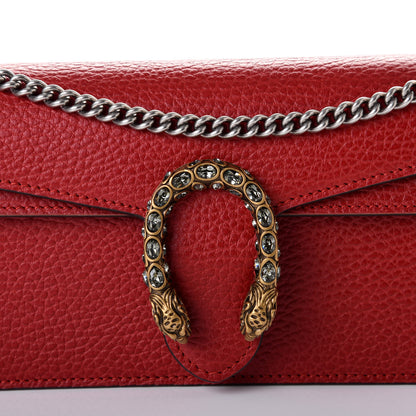 Gucci Calfskin Super Mini Dionysus Shoulder Bag Hibiscus Red 9 of 10
