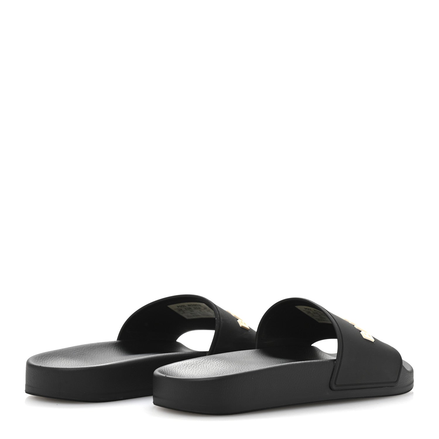 Balenciaga Rubber Logo Pool Slide Sandals 36 Black 5 of 7
