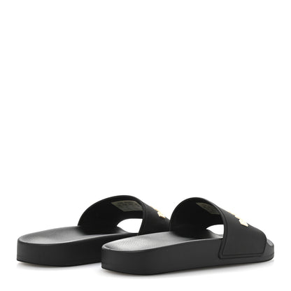 Balenciaga Rubber Logo Pool Slide Sandals 36 Black 5 of 7