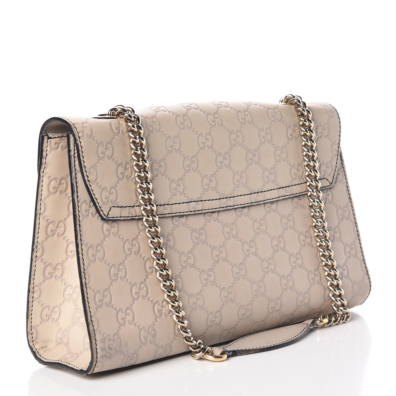 Gucci Guccissima Signature Medium Emily Chain Shoulder Bag Mystic White 3 of 19