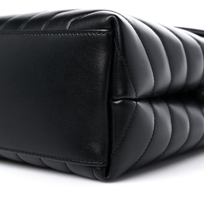 Saint Laurent Calfskin Y Quilted Monogram Medium Loulou Chain Satchel Black 10 of 11