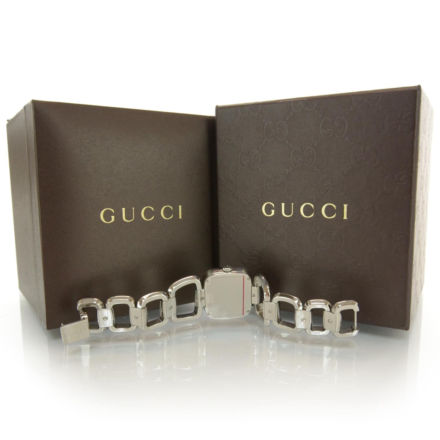 Gucci Stainless Steel 32mm G-Gucci Square Quartz Watch Black 5 of 6