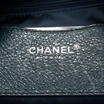 Chanel Glazed Calfskin Stitched XL On The Road Flap Blue 6 of 10