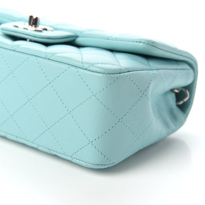 Chanel Lambskin Quilted Mini Rectangular Flap Light Blue 7 of 13