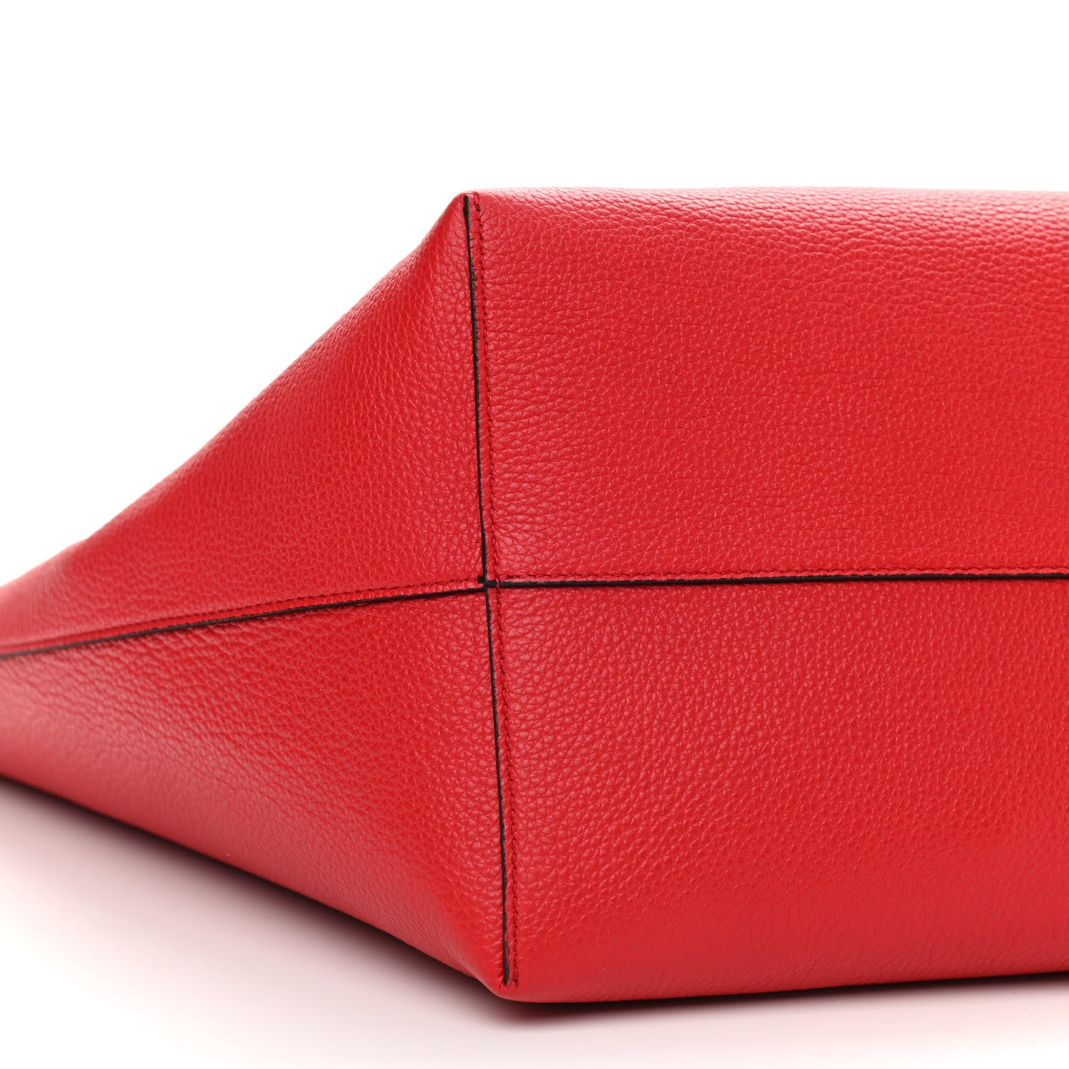 Alexander McQueen Grained Calfskin Skull Open Shopper Tote Red 8 of 9