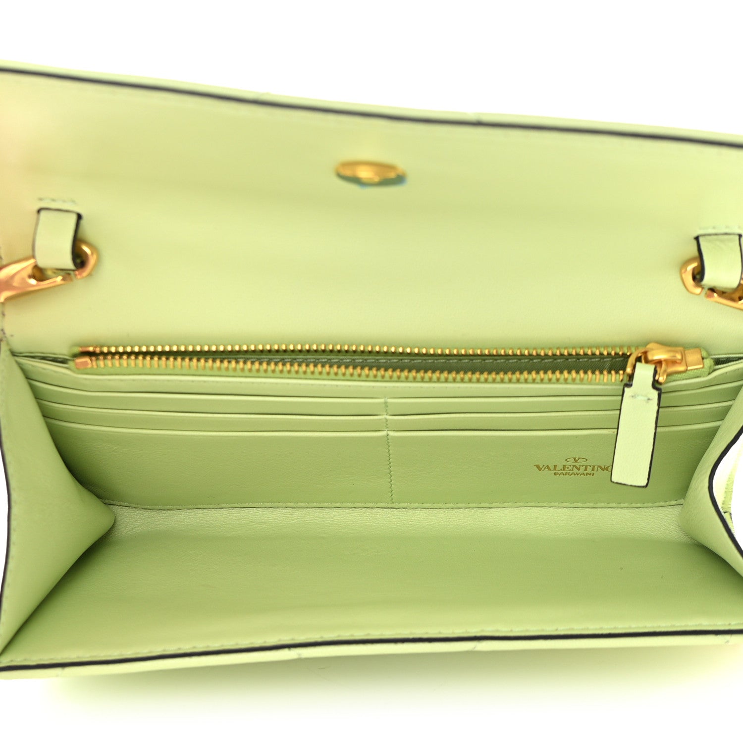 Valentino Garavani Nappa Roman Stud Wallet on Chain Ambrosia 5 of 11