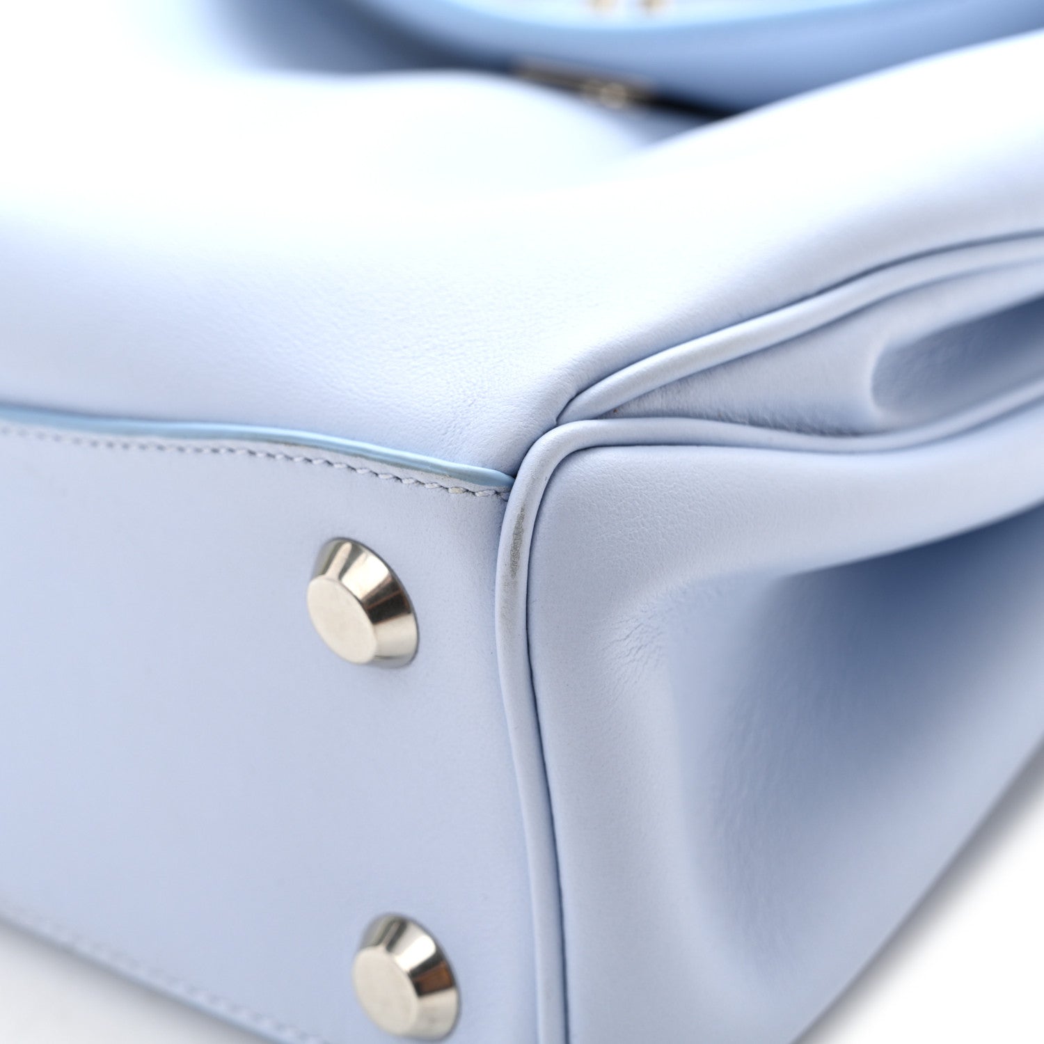 Balenciaga Natural Smooth Calfskin Small Rodeo Top Handle Handbag Cloudy Blue 12 of 14