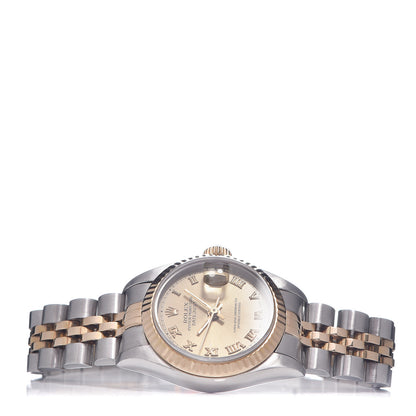 Rolex Stainless Steel 18K Yellow Gold 26mm Oyster Perpetual Datejust Watch Champagne Roman 69173 3 of 8