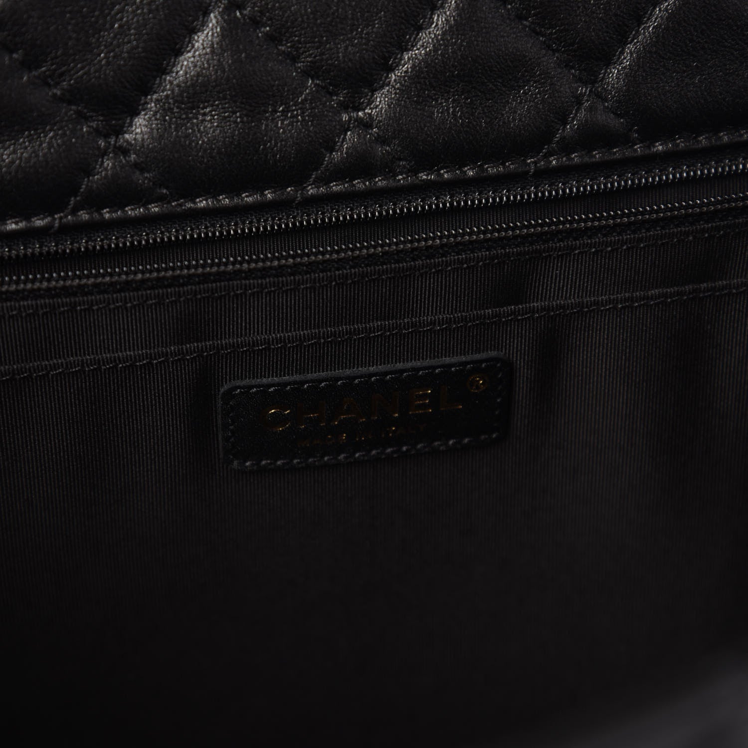 Chanel Metallized Calfskin Quilted Small XXL Travel Flap Bag Black 8 of 11