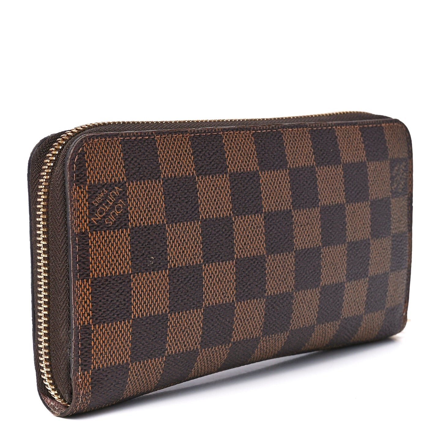 Damier Ebene Zippy Wallet Rose Ballerine