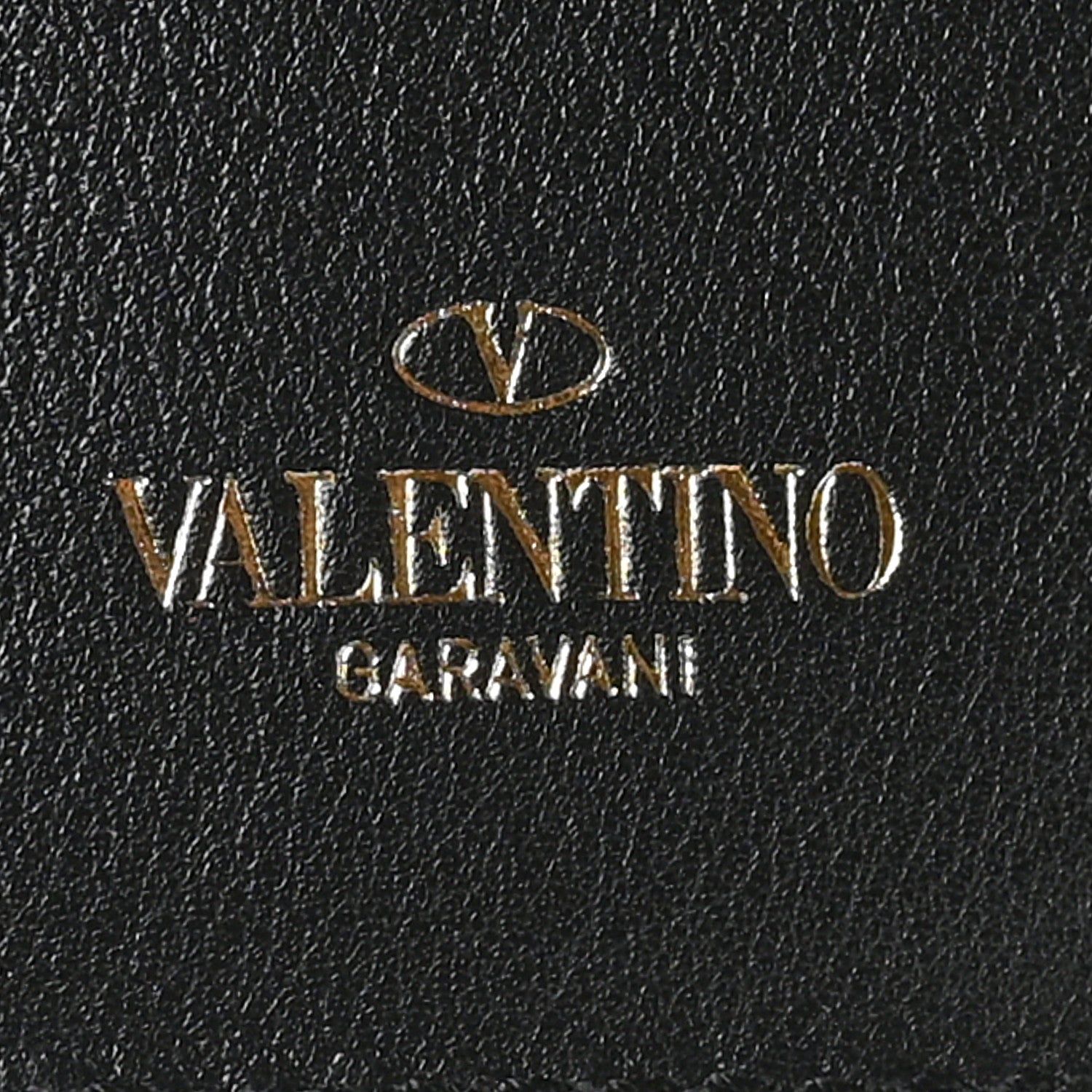 Valentino Garavani Calfskin Rockstud Continental Wallet Black