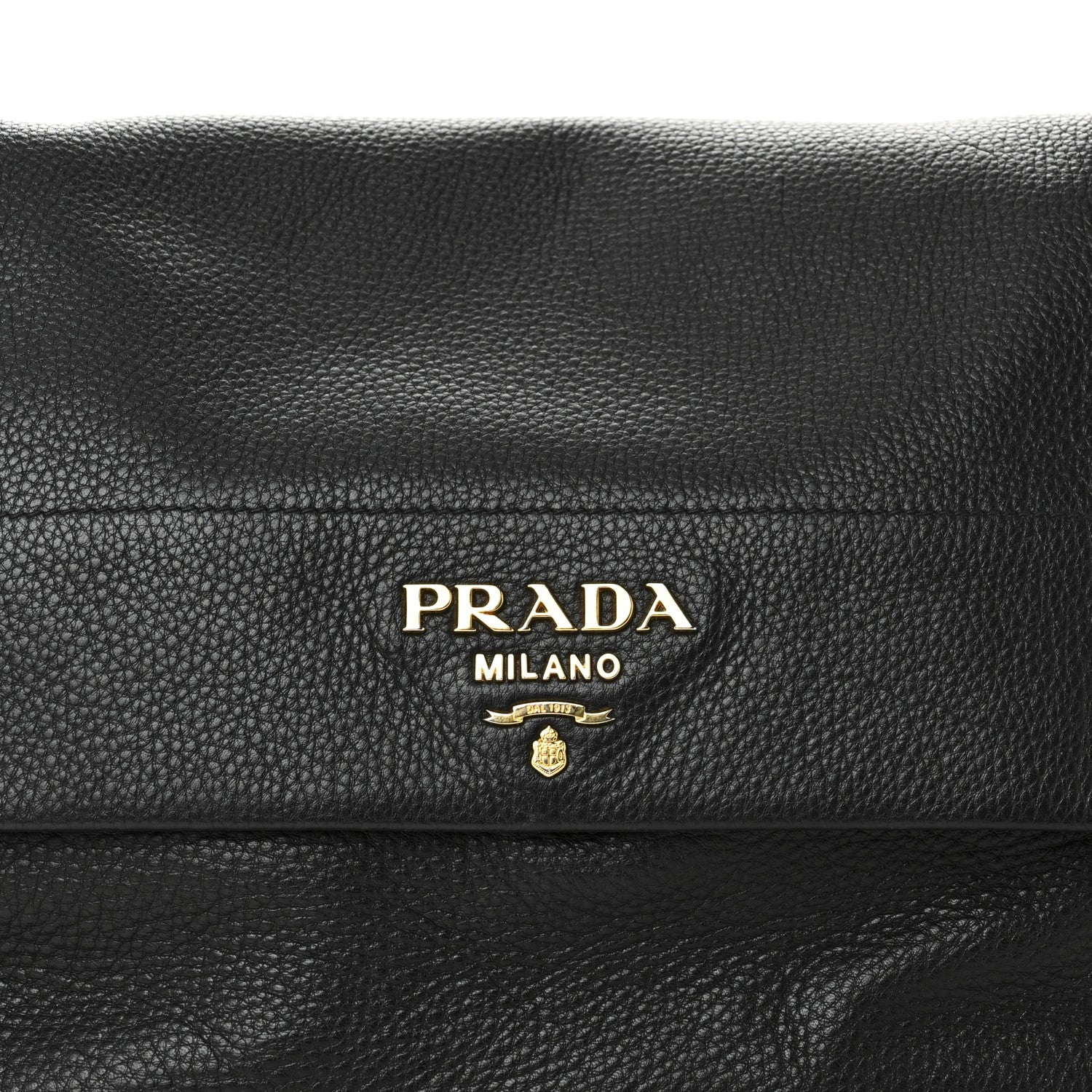 Prada Vitello Daino Flap Shoulder Bag Black 7 of 9