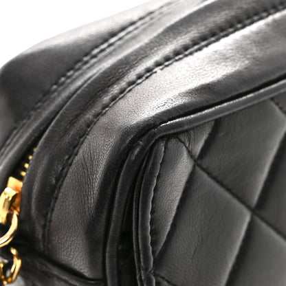 Chanel Lambskin Quilted Flap Camera Tassel Case Black 13 of 14