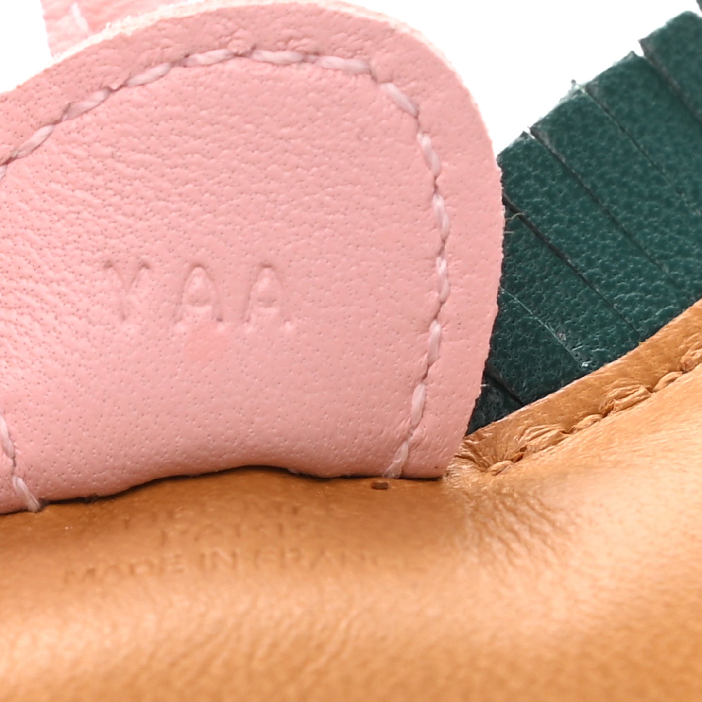 Milo Lambskin Grigri Rodeo Horse Bag Charm PM Sesame Malachite Rose Sakura