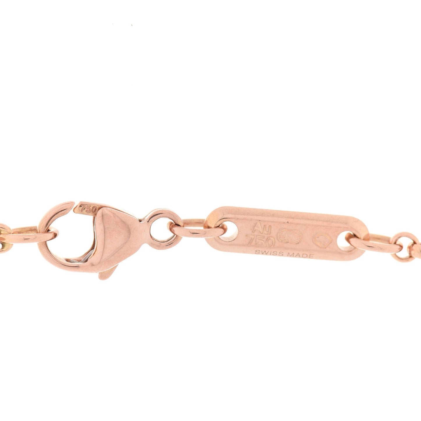 18K Rose Gold Diamond Happy Diamonds Good Luck Charm Hamsa Bracelet