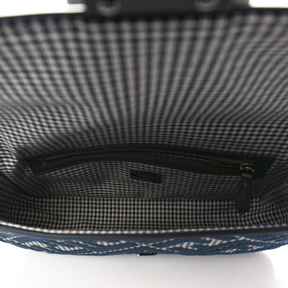 Fendi Wool Vitello King Houndstooth FF Embroidered Baguette Grigio Anthracite 5 of 6