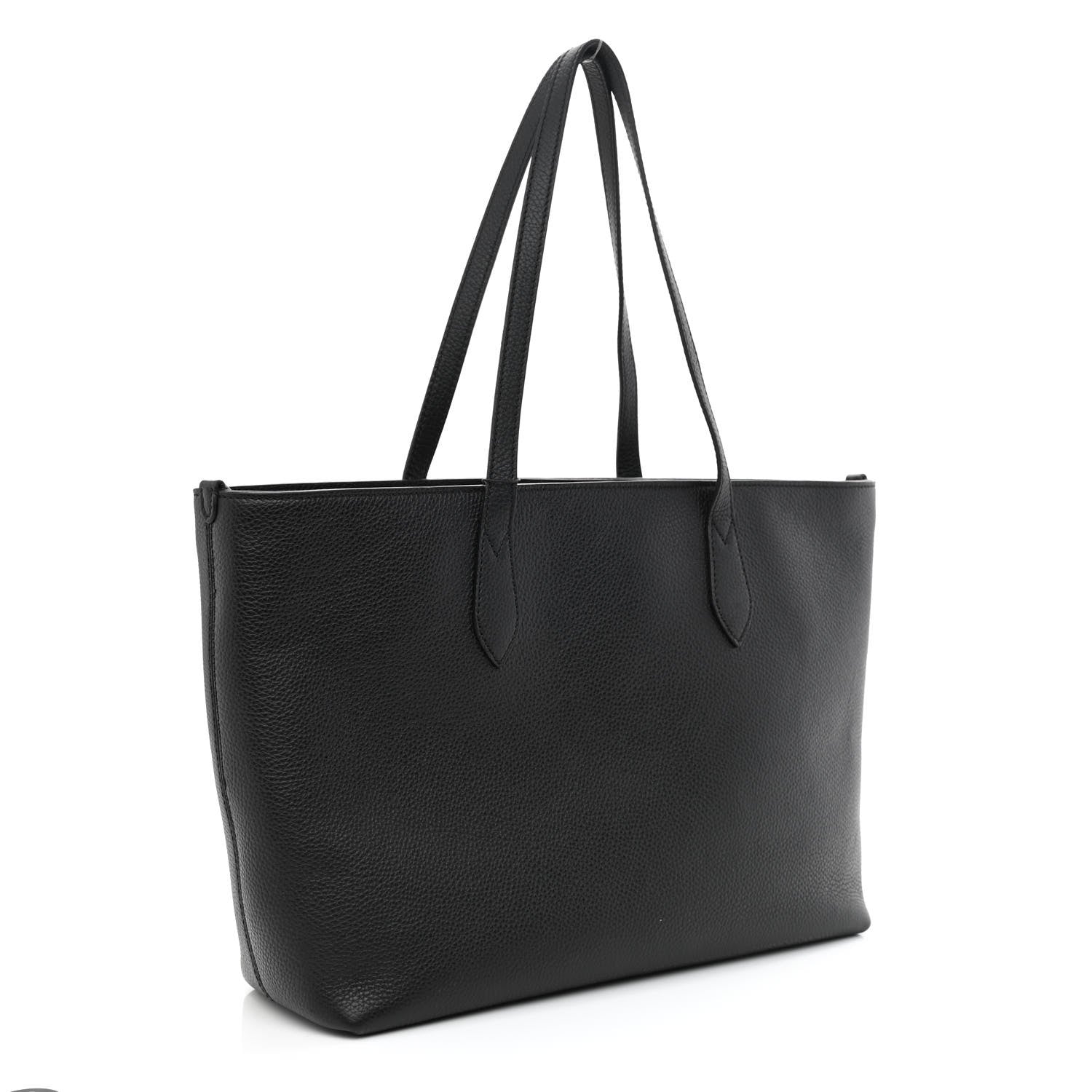 Burberry Calfskin Logo Embossed Medium Ardwell Tote Black 3 of 11