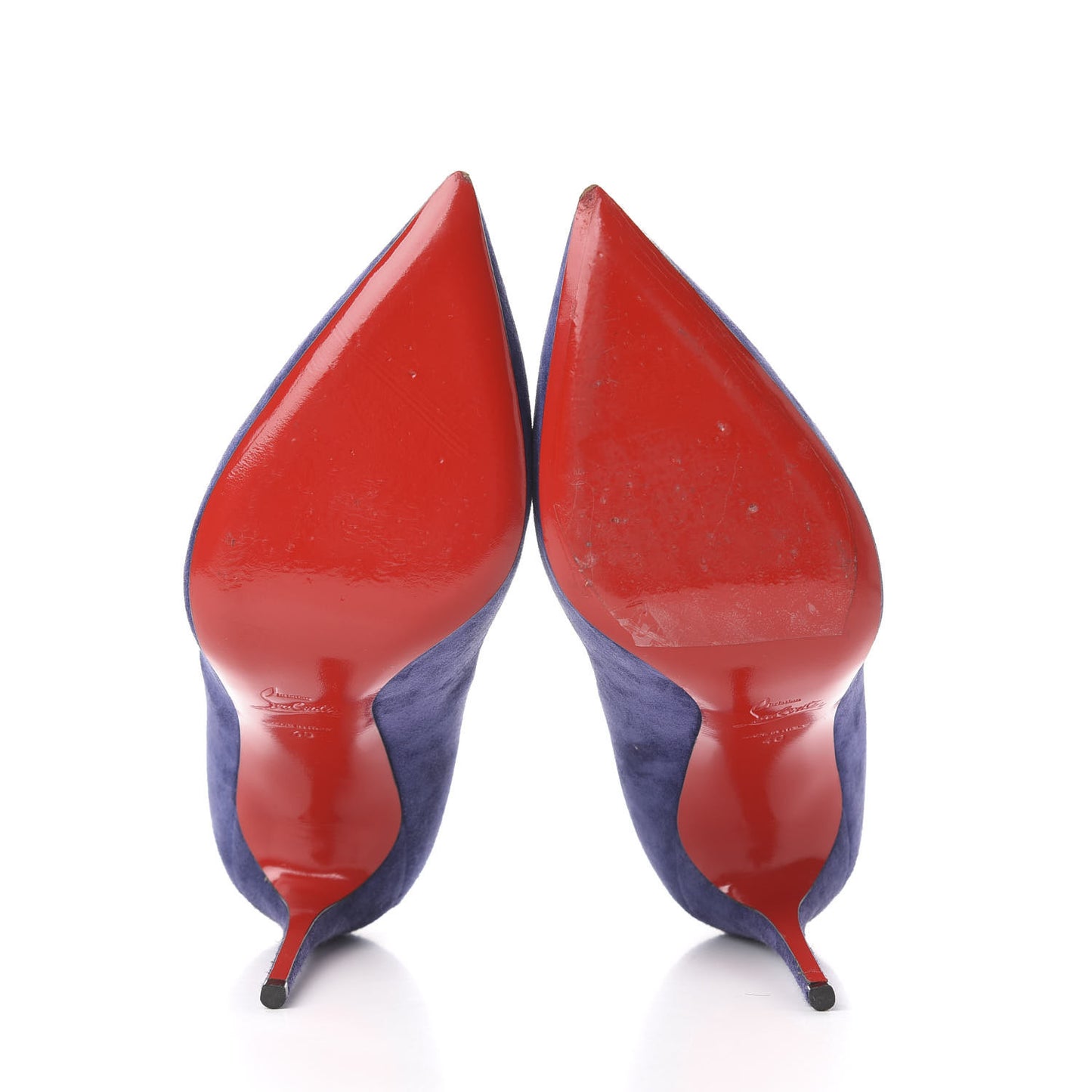 Veau Velours Pigalle Follies 100 Pumps 40 China Blue