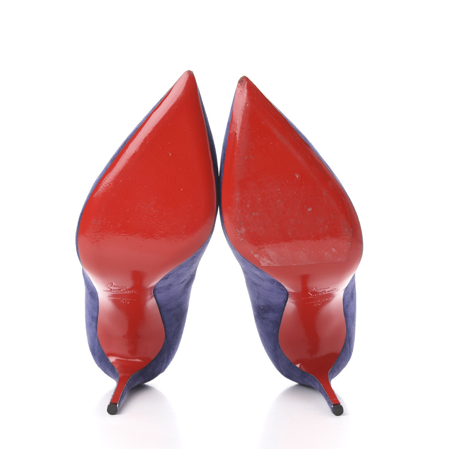 Christian Louboutin Veau Velours Pigalle Follies 100 Pumps 40 China Blue 7 of 10