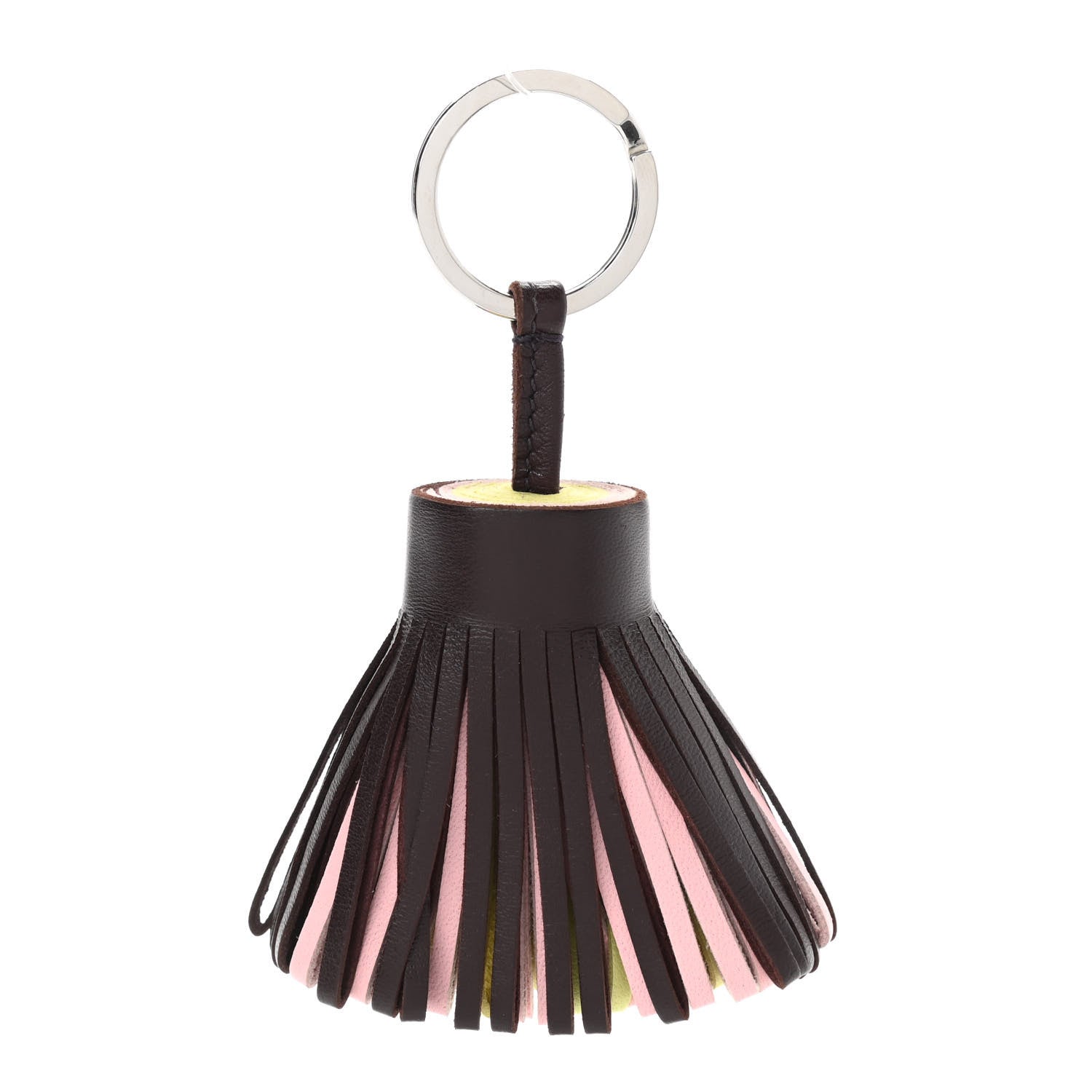 Hermes Lambskin Tri-Color Carmen Tassel Key Holder 1 of 5