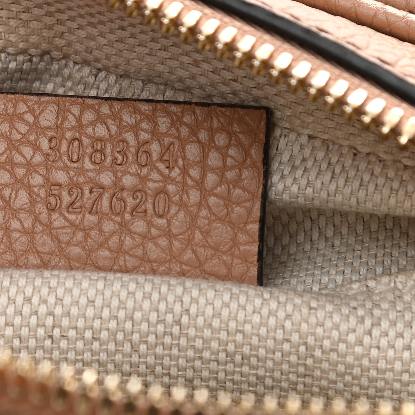 Pebbled Calfskin Small Soho Disco Bag Camelia