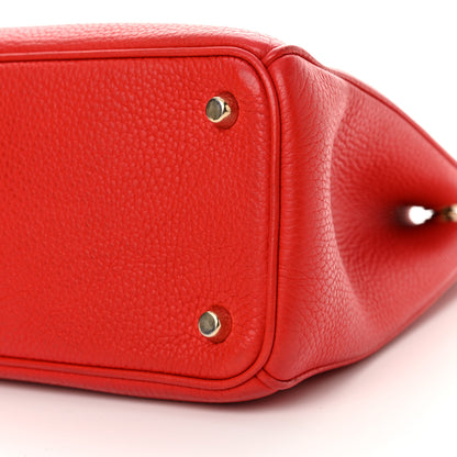 Christian Dior Calfskin Medium Diorissimo Tote Red 9 of 16