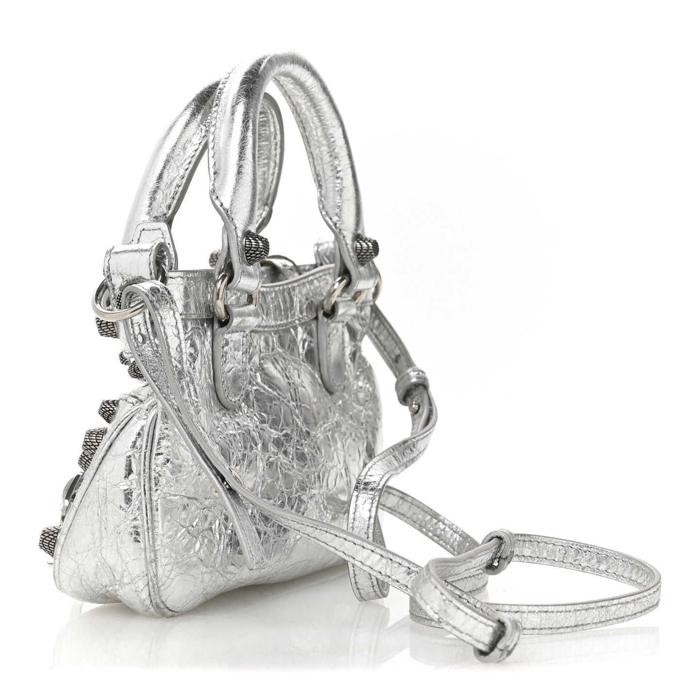Agneau Arena Neo Cagole Mini Handbag Silver