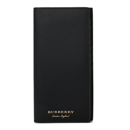 Burberry Calfskin Continental Flap Wallet Black 1 of 8