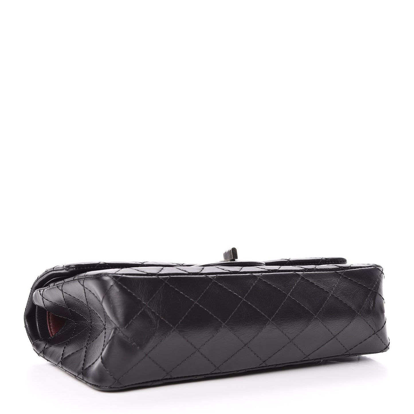 Aged Calfskin Quilted 2.55 Reissue 225 Flap Black