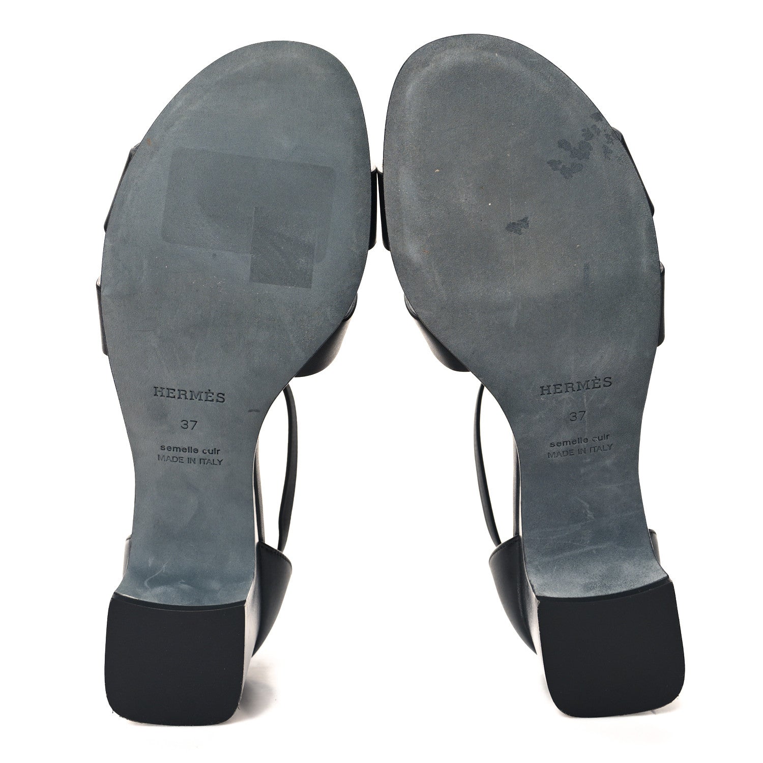 Hermes Calfskin Encens 50 Sandals 37 Black 5 of 9