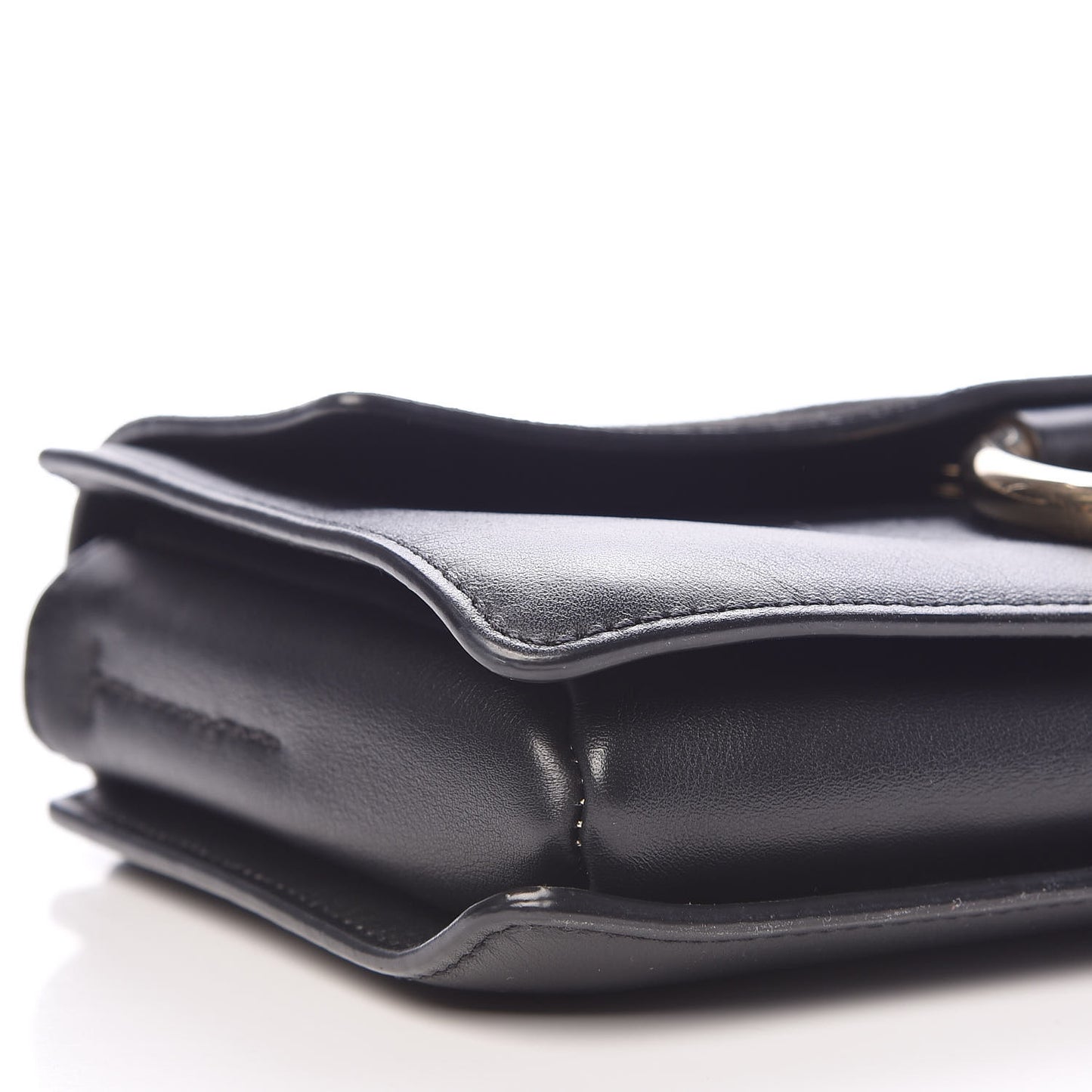 Suede Calfskin Small Faye Shoulder Bag Black