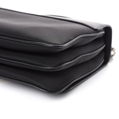 Prada Saffiano Pattina Chain Shoulder Bag Black 9 of 10