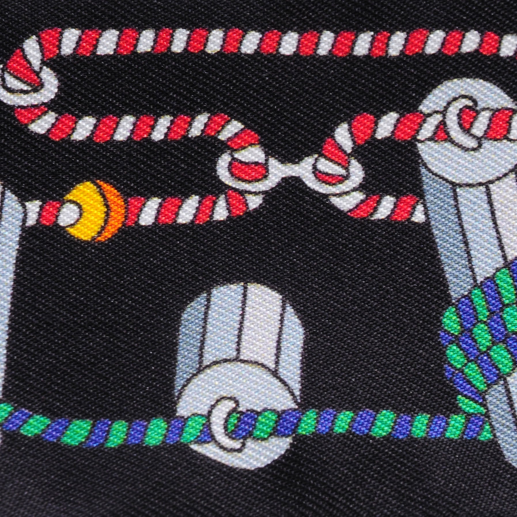 Hermes Silk Cordages Twilly Scarf Black 4 of 7