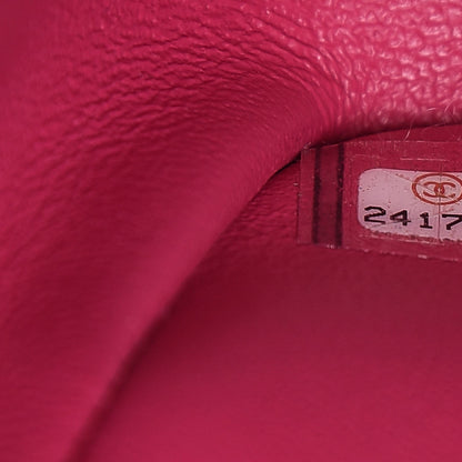 Chanel Lambskin Chevron Quilted Mini Square Flap Fuchsia 7 of 9