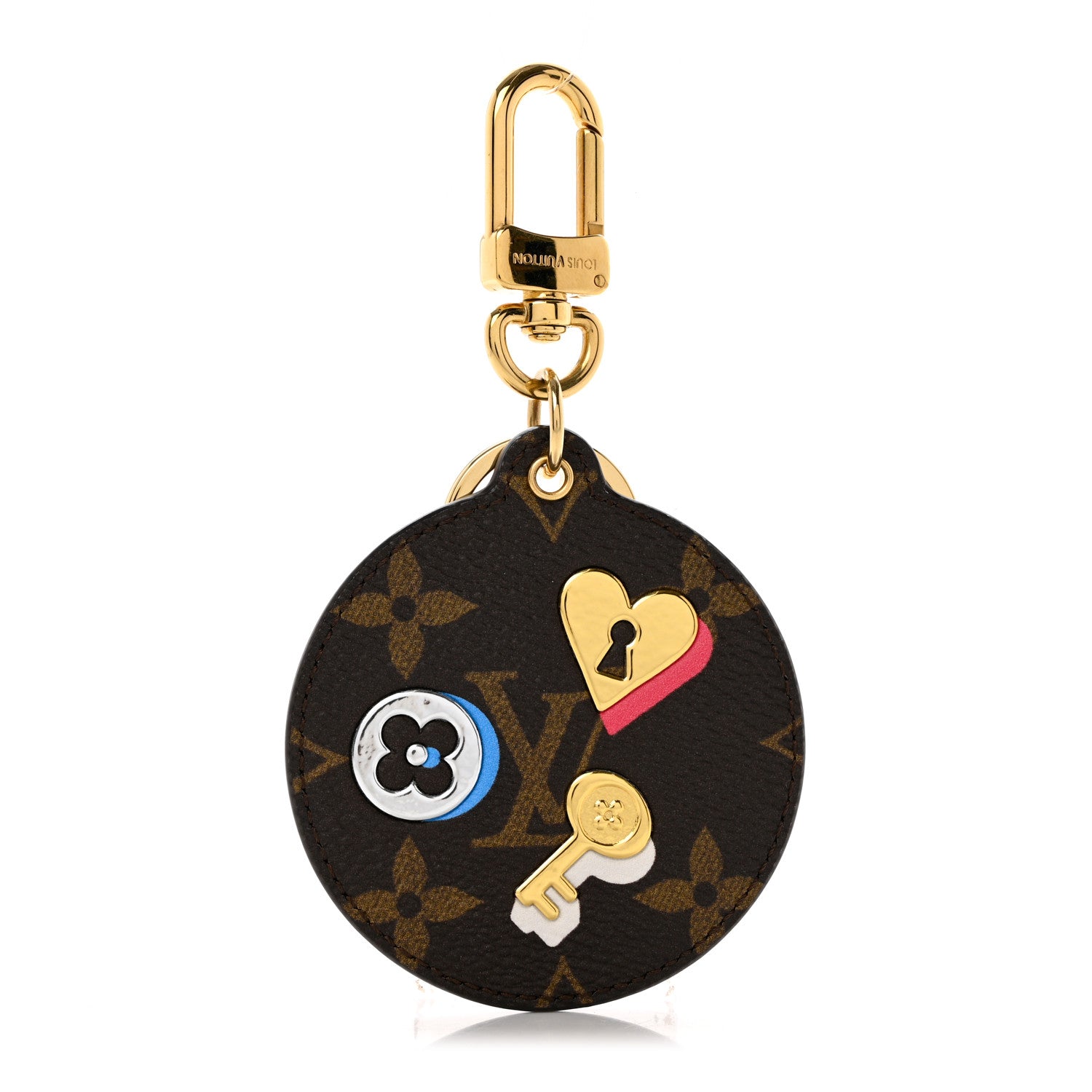 Louis Vuitton Monogram Love Lock Bag Charm Key Holder 1 of 5