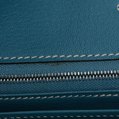 Hermes Taurillon Clemence Birkin 30 Blue Jean 24 of 28