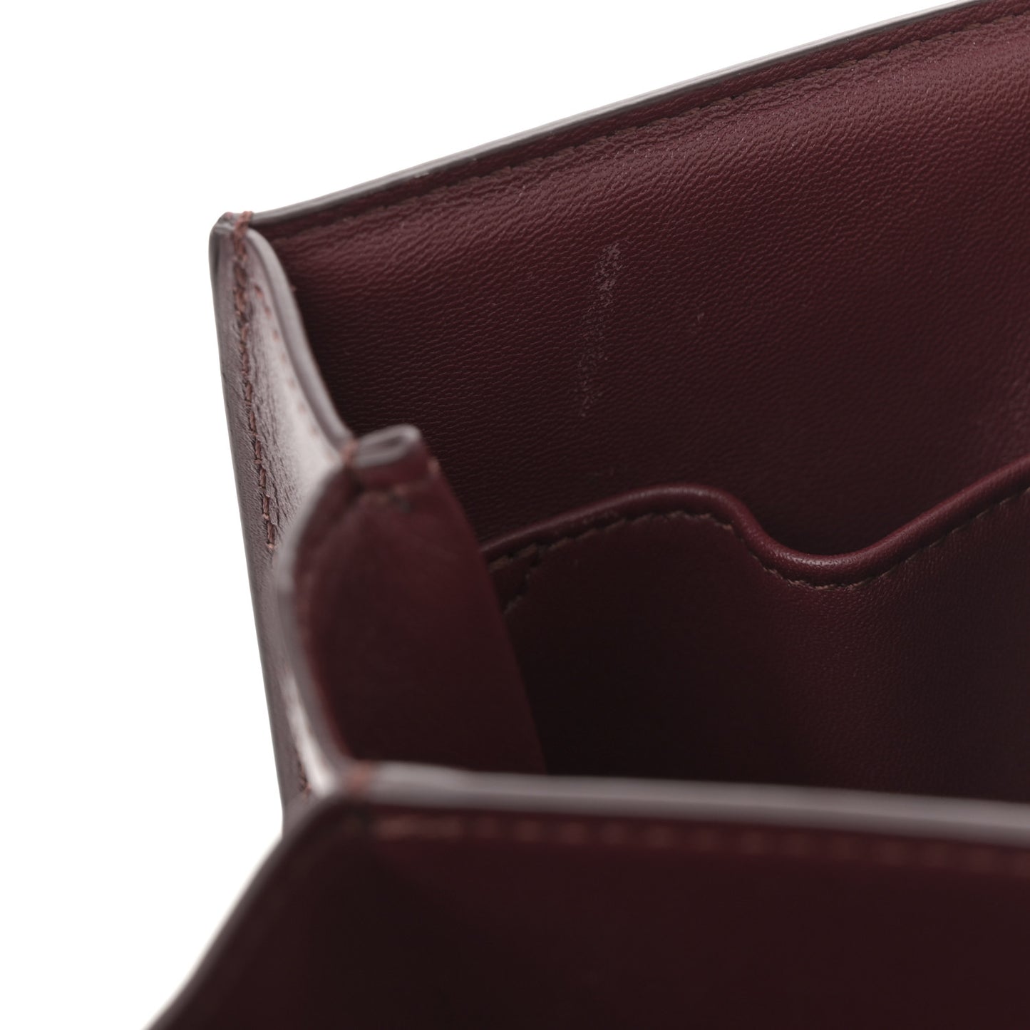 Box Calfskin Medium Classic Box Flap Bag Burgundy
