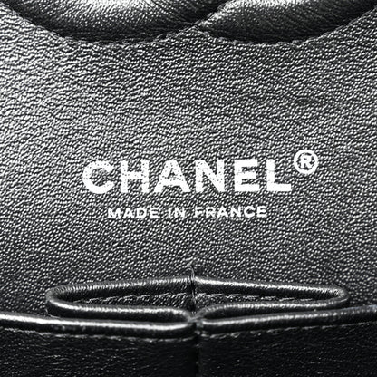 Chanel Tweed Quilted Tartan Medium Double Flap Black White 6 of 15