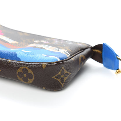 Louis Vuitton Monogram 2019 Christmas Animation Mini Venice Pochette Accessories Blue 8 of 10